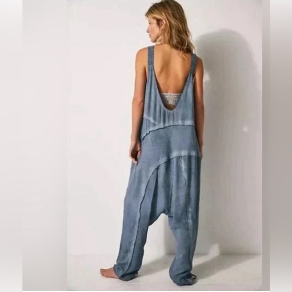 Free People Intimately Act Natural Shapeless Romper Oversized Relaxed Fit Sz XS - Picture 2 of 8